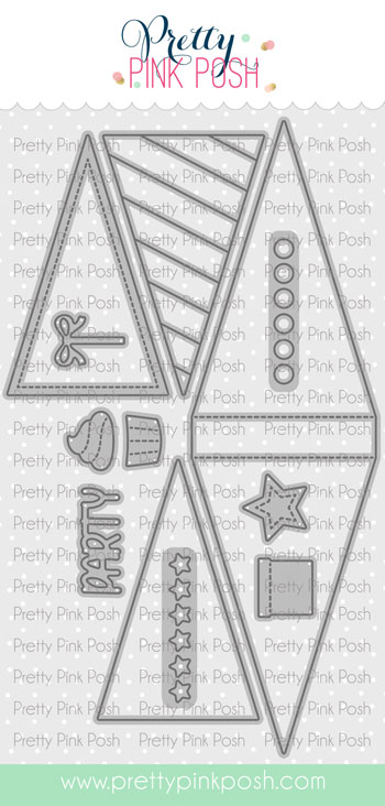 Pretty Pink Posh - Party Flags Die Set