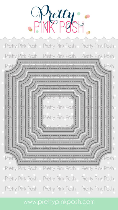 Pretty Pink Posh - Notched Squares Die Set