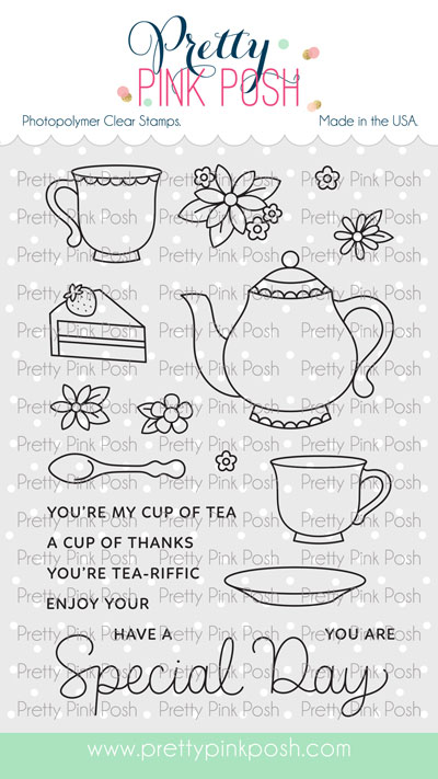 Pretty Pink Posh - Tea Time Stamp Set