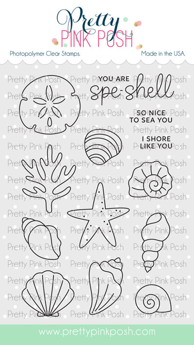 Pretty Pink Posh - Seashells Stamp Set