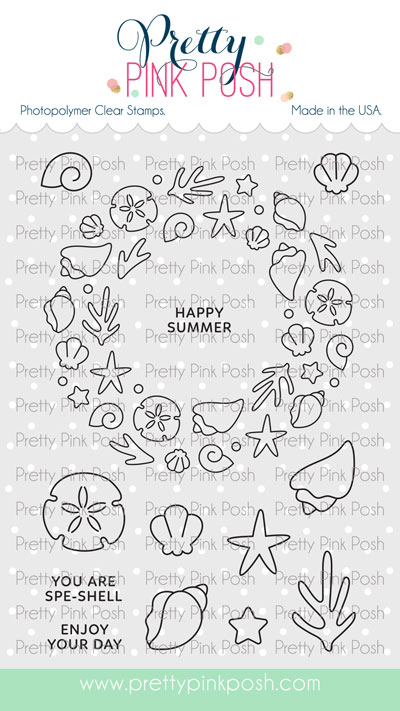Pretty Pink Posh - Seashell Wreath Stamp Set