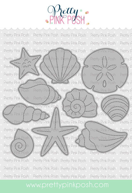 Pretty Pink Posh - Stitched Seashells Die Set