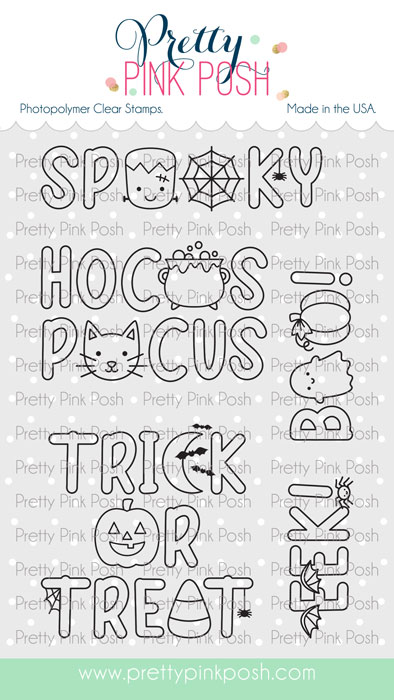 Pretty Pink Posh - Halloween Word Scenes Stamp Set