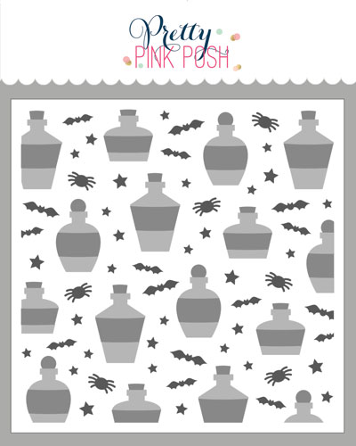 Pretty Pink Posh - Layered Potions Stencil (3 Lyr)