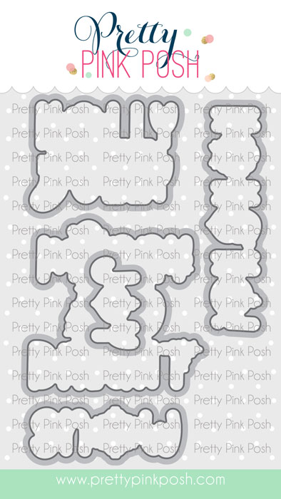 *NEW* - Pretty Pink Posh - Holiday Word Scenes Coor DIe Set