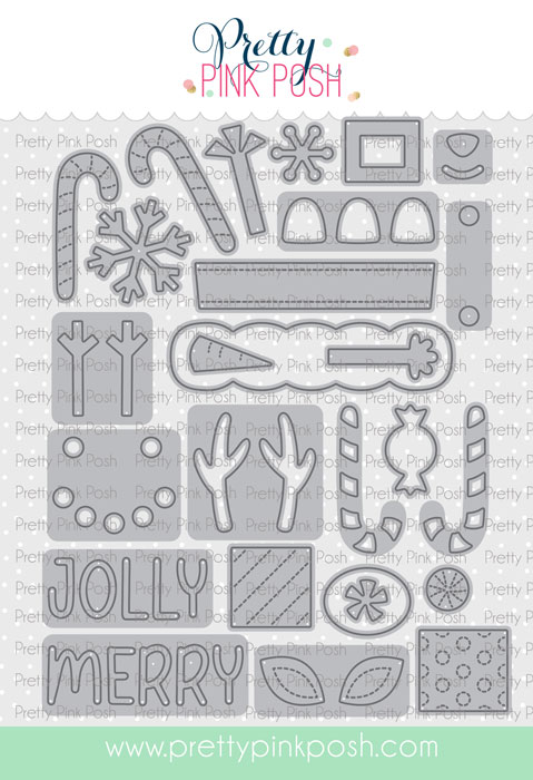 Pretty Pink Posh - Christmas Bucket Additions Die Set