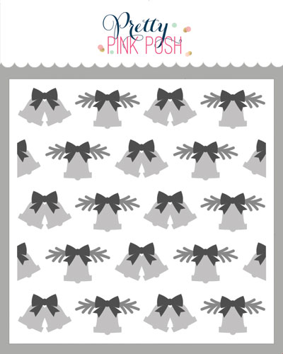 *NEW* - Pretty Pink Posh - Layered Christmas Bells Stencil (3 Lyr)