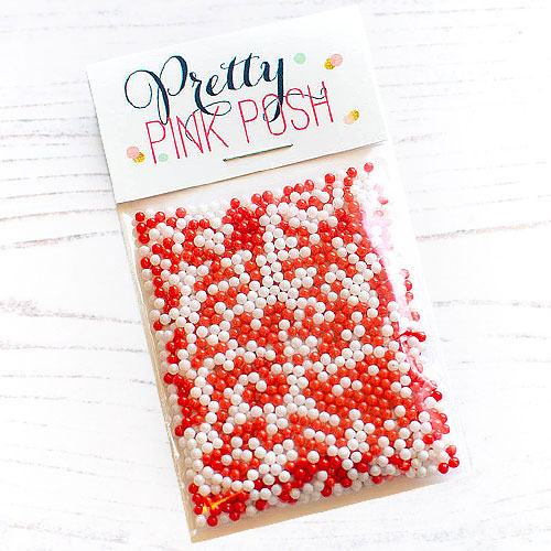 *NEW* - Pretty Pink Posh - Candy Cane Shaker Beads