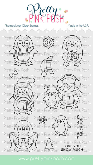 Pretty Pink Posh - Penguin Friends Stamp Set