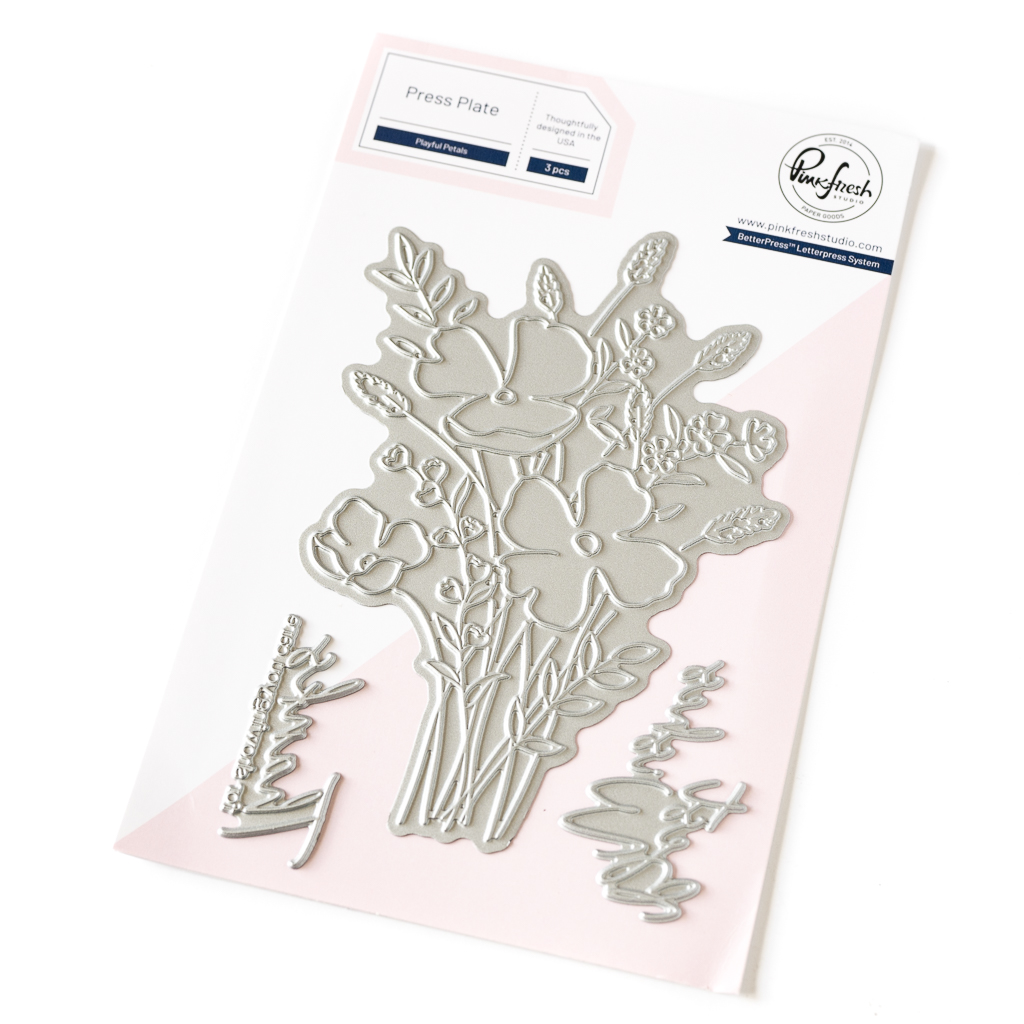 Pinkfresh Studio - Playful Petals press plate