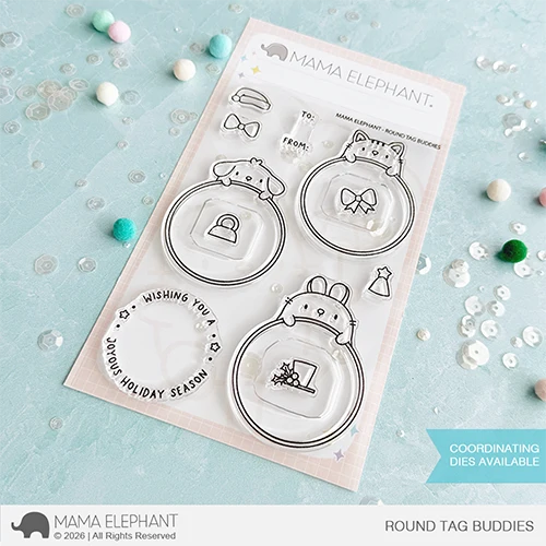 **NEW* - Mama Elephant - ROUND TAG BUDDIES