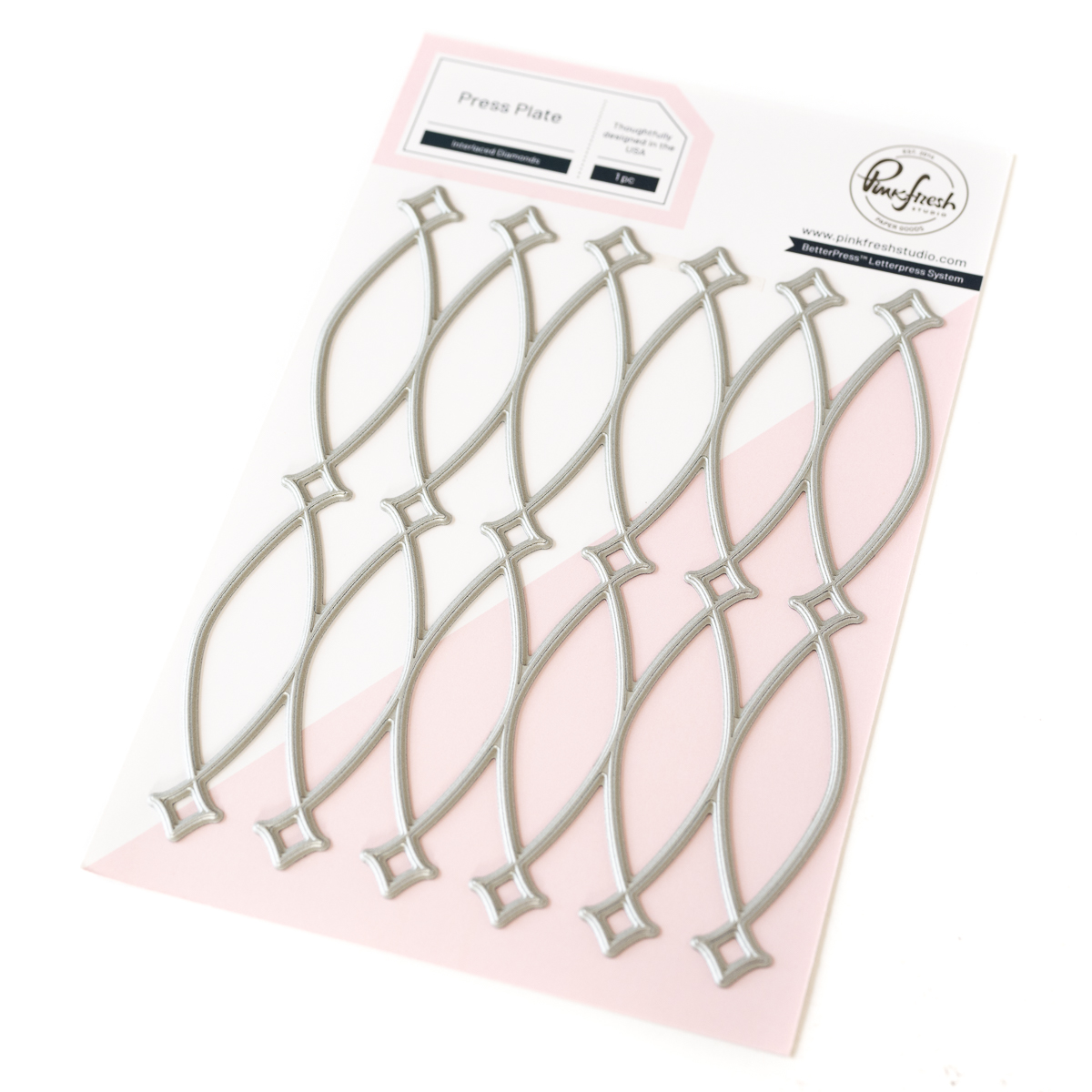 Pinkfresh Studio - Interlaced Diamonds press plate