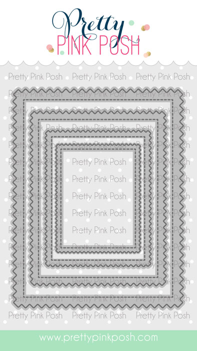 Pretty Pink Posh - Pinking Rectangles Die Set
