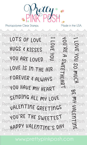 Pretty Pink Posh - Valentine Banner Greetings Stamp Set