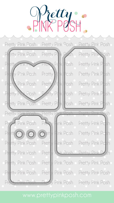 *NEW* - Pretty Pink Posh - Valentine Tags Coor Die Set