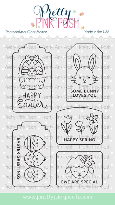 **NEW* - Pretty Pink Posh - Easter Tags Stamp Set