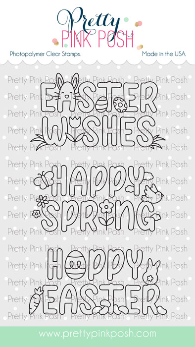 **NEW* - Pretty Pink Posh - Easter Word Scenes Stamp Set