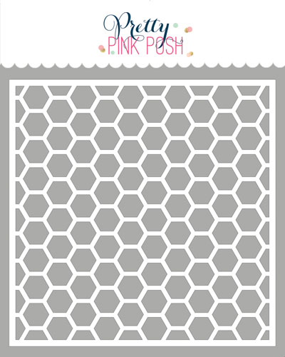 **NEW* - Pretty Pink Posh - Honeycomb Stencil