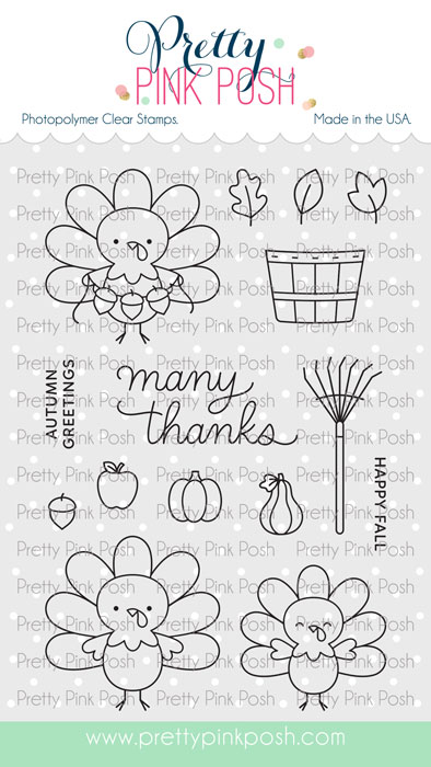 **NEW* - Pretty Pink Posh - Turkey Friends Stamp Set