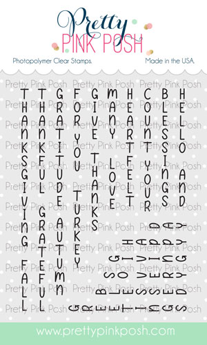 **NEW* - Pretty Pink Posh - Upright Greetings: Fall Stamp Set