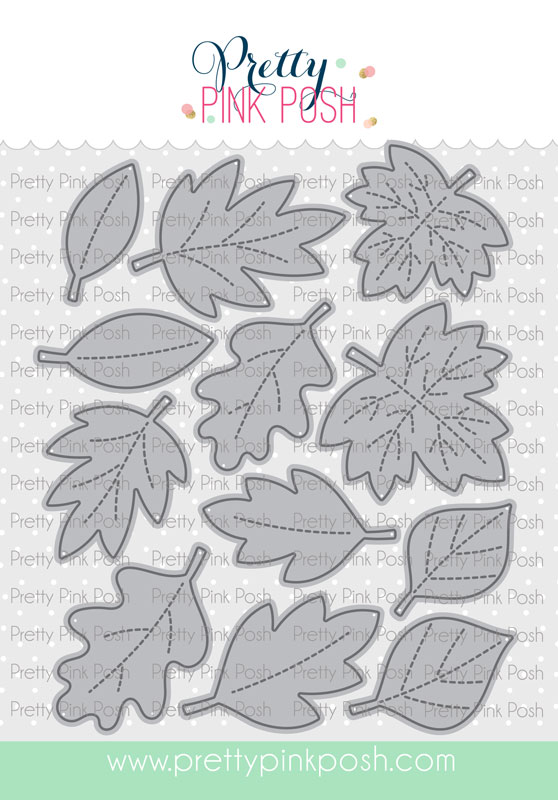 **NEW* - Pretty Pink Posh - Stitched Leaves Die Set