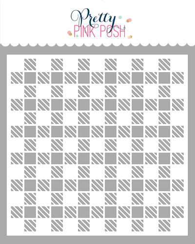 **NEW* - Pretty Pink Posh - Gingham Stencil