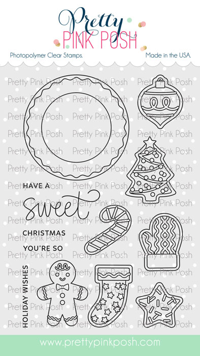 **NEW* - Pretty Pink Posh - Sweet Christmas Cookies Stamp Set