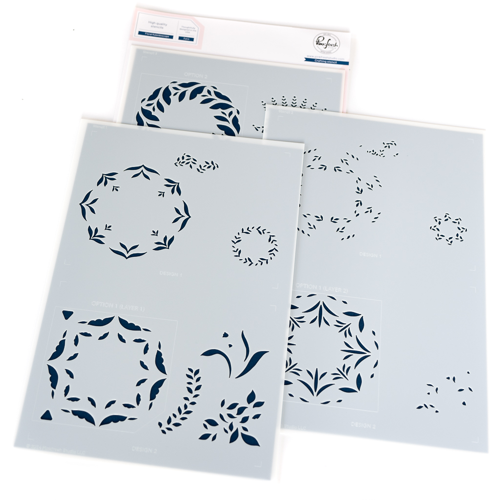 Pinkfresh Studio - Floral Kaleidoscope stencil