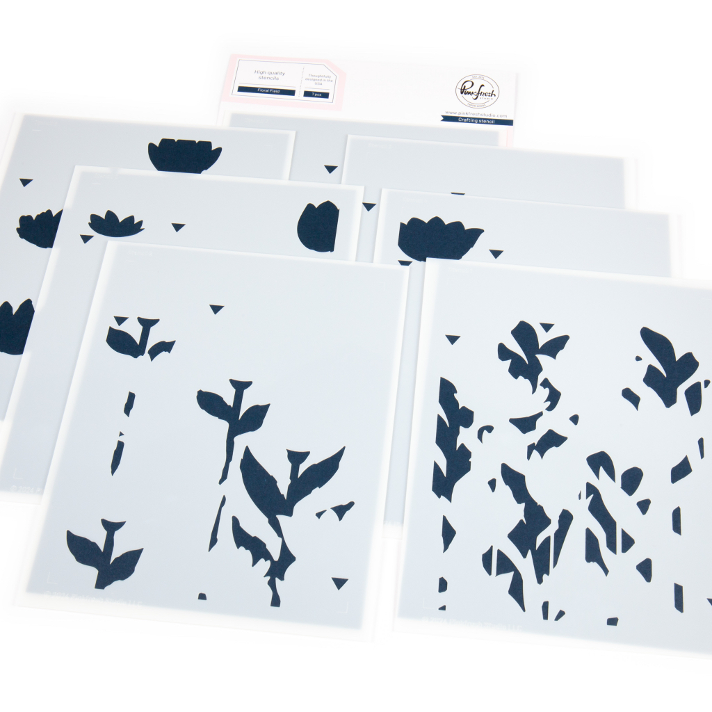 Pinkfresh Studio - Floral Field stencil