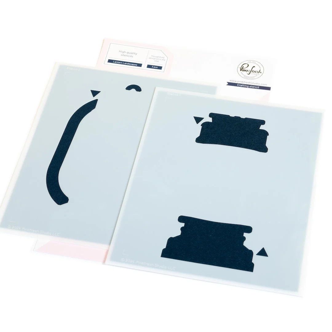 Pinkfresh Studio - Lantern Landscapes stencil