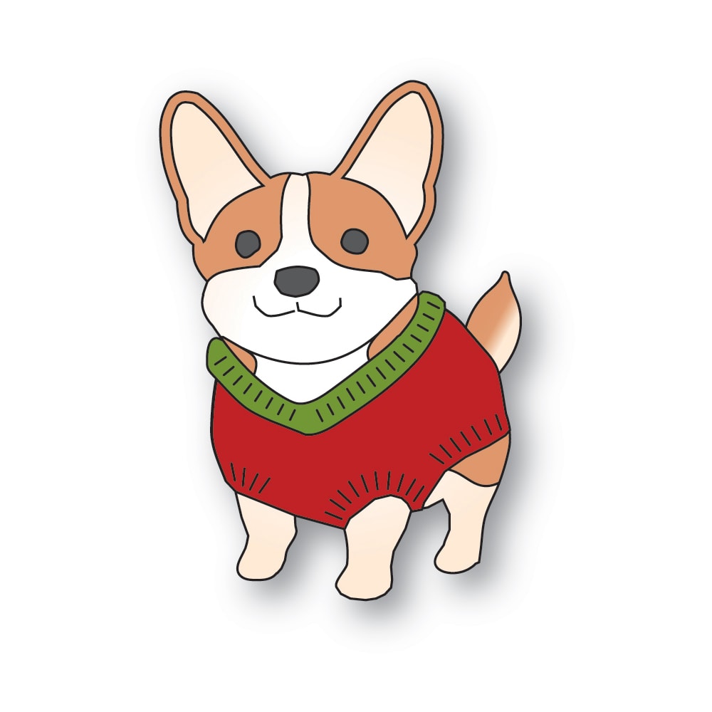 **NEW* - Poppystamps - Happy Corgi craft die