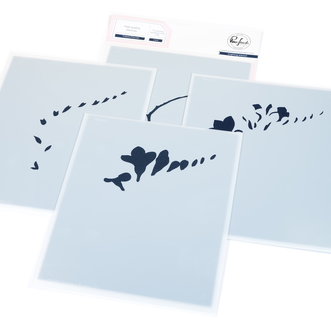 *NEW* - Pinkfresh Studio - Freesia Flourish stencil