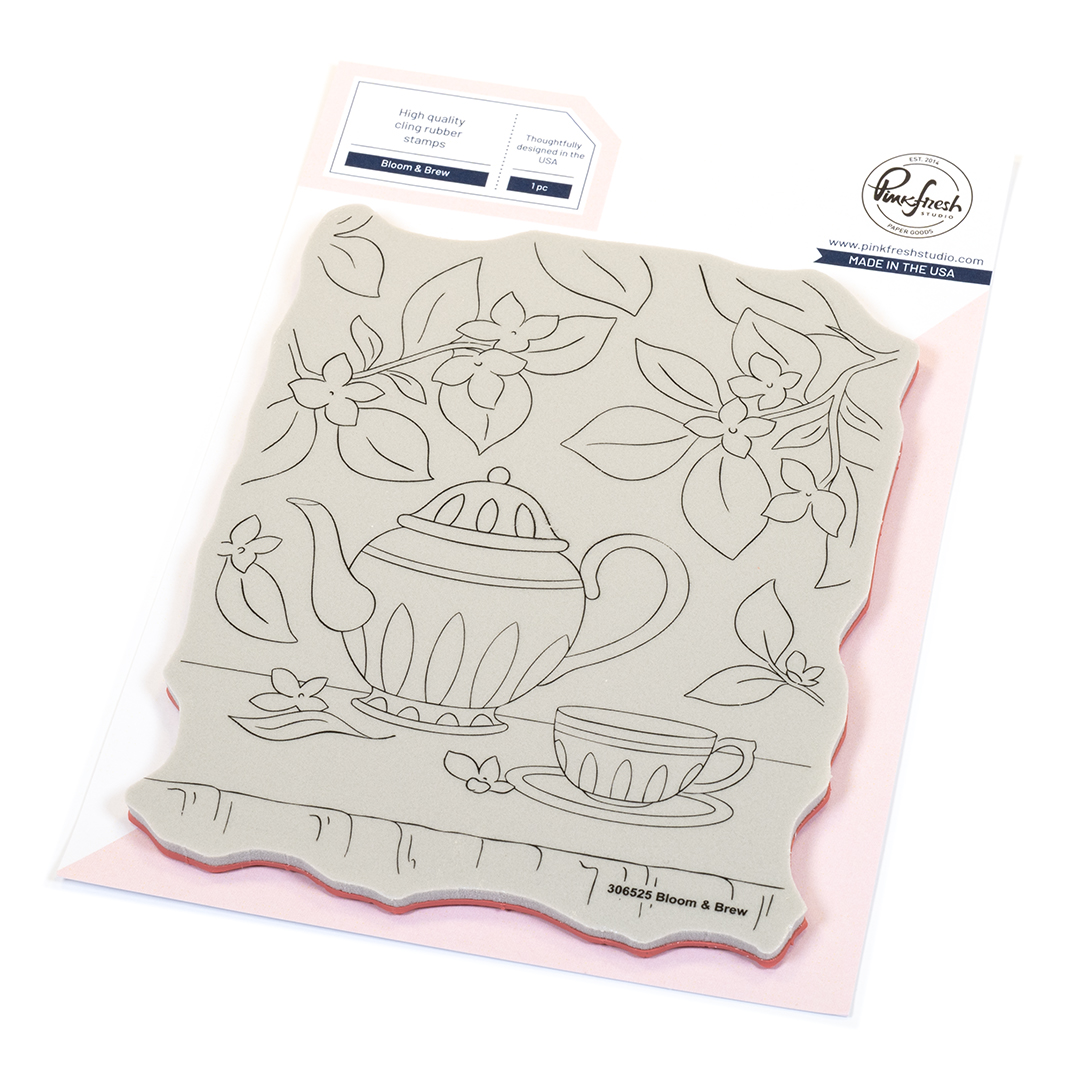 **NEW* - Pinkfresh Studio - Bloom & Brew cling stamp