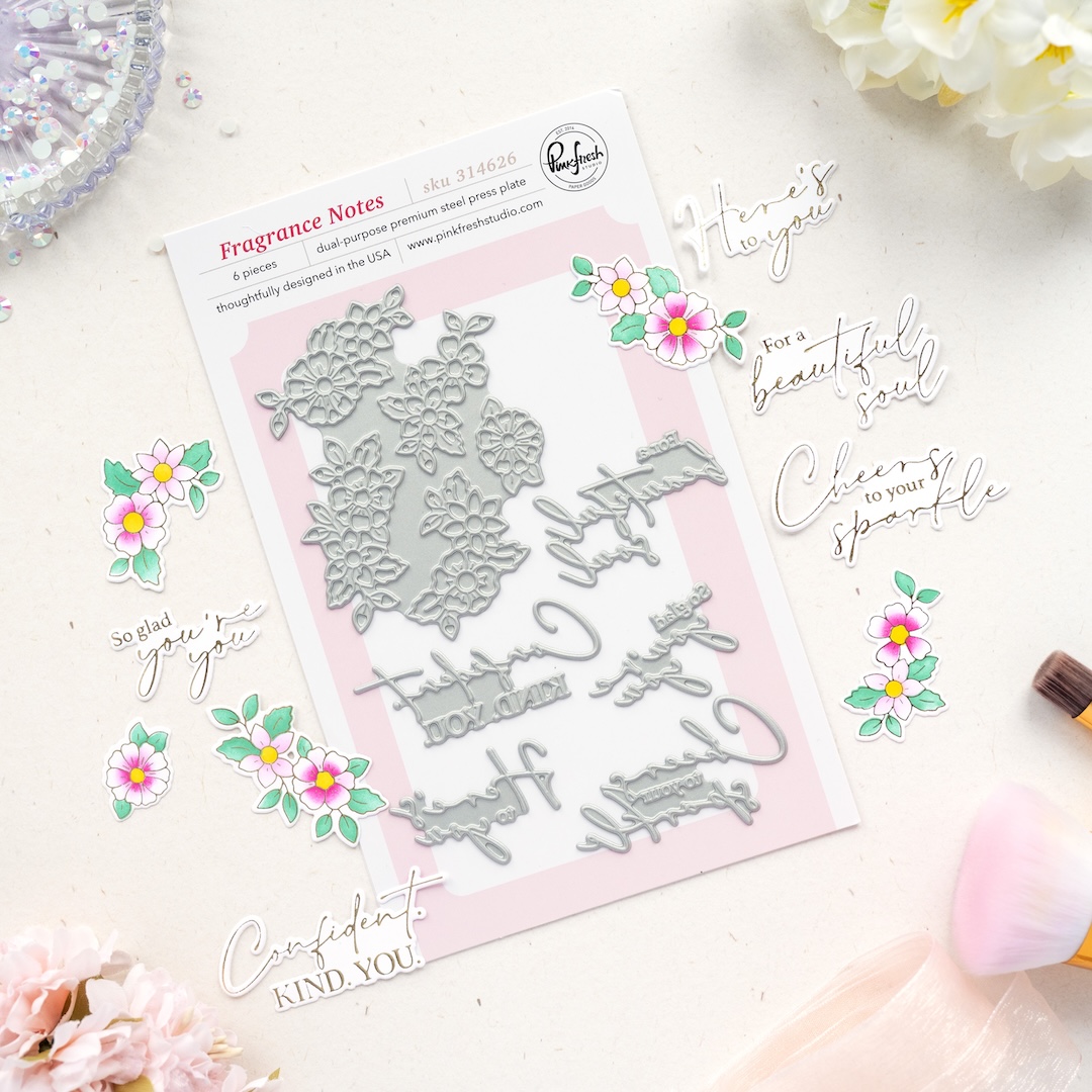 **NEW* - Pinkfresh Studio - Fragrance Notes press plate