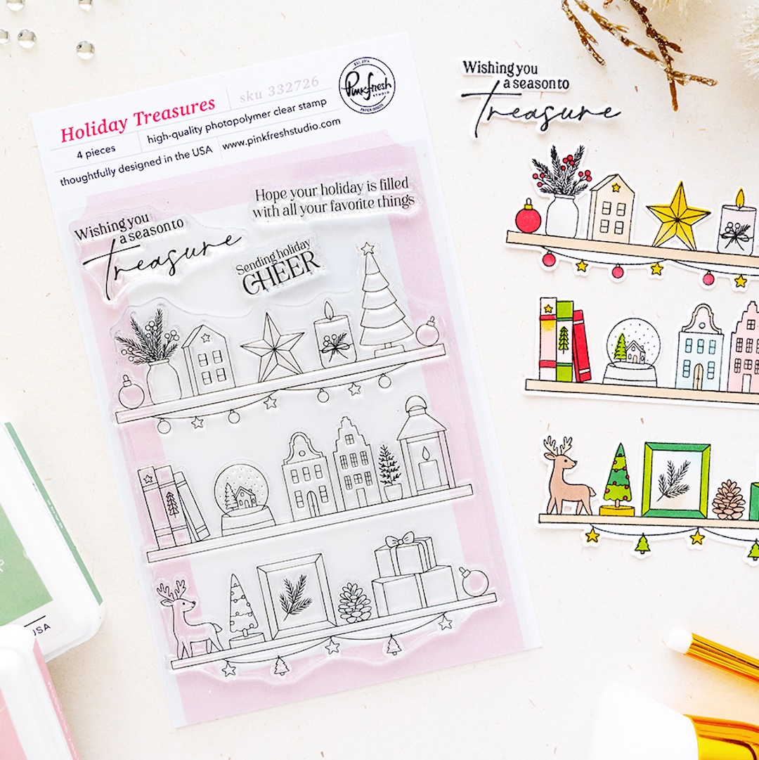 *NEW* - Pinkfresh Studio - Holiday Treasures stamp