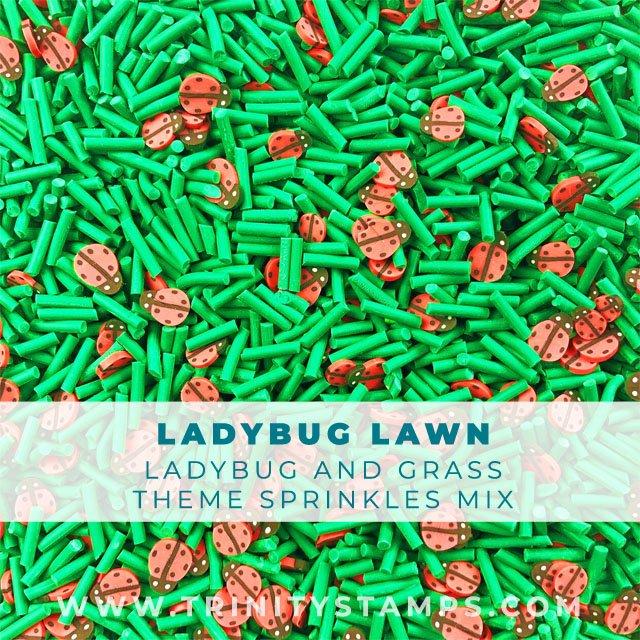 Trinity Stamps - Ladybug Lawn: Ladybugs and Long Green Sprinkle Mix