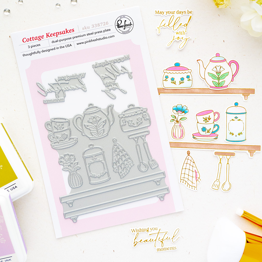 **NEW* - Pinkfresh Studio - Cottage Keepsakes press plate