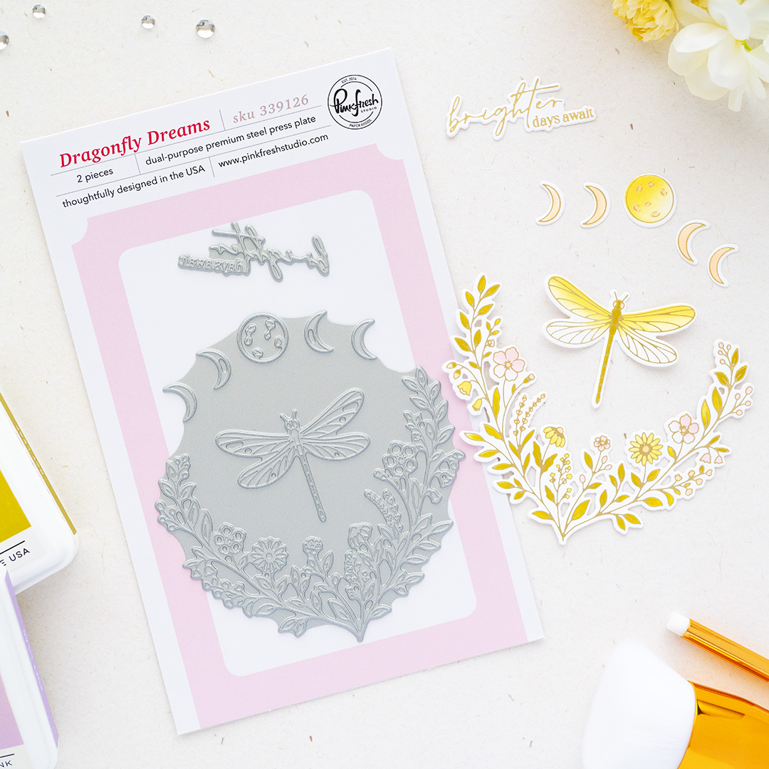 **NEW* - Pinkfresh Studio - Dragonfly Dreams press plate