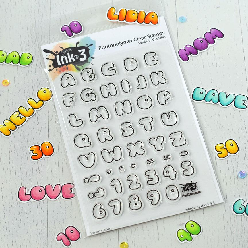 Ink On 3 - Phat Alphanumeric 4x6 Clear Stamp Set