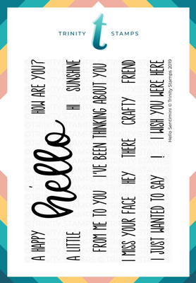 Trinity Stamps - Hello Senti-mini Stamp Set (3x4)