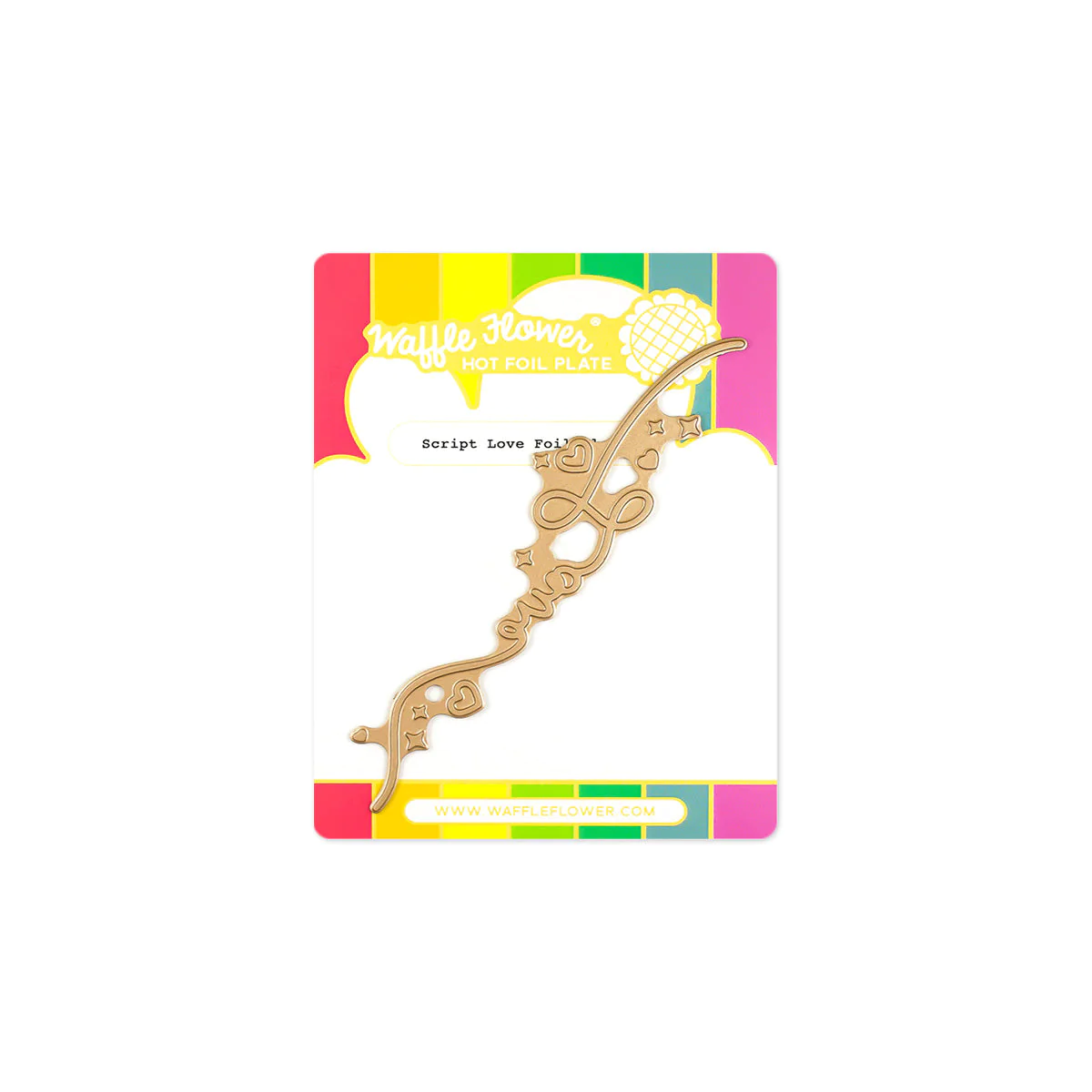 Waffle Flower - Script Love Foil Plate