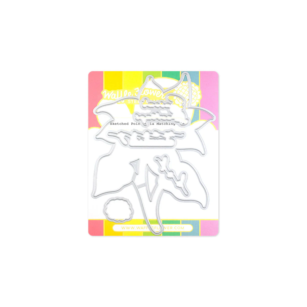 Waffle Flower - Sketched Poinsettia Matching Die