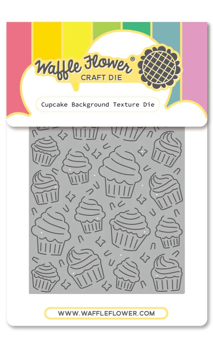 Waffle Flower - Cupcake Background Texture Die