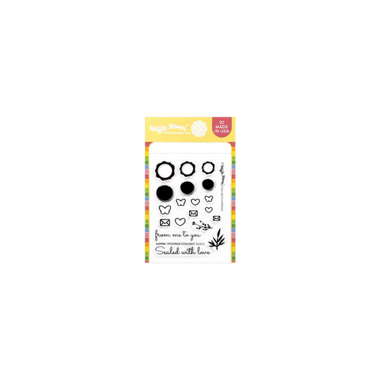 Waffle Flower - Postage Collage Mini Seals Stamp Set