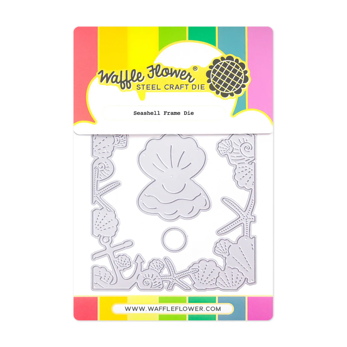 Waffle Flower - Seashell Frame Die