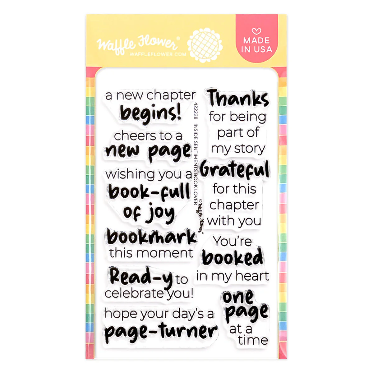 Waffle Flower - Inside Sentiments Book Lover Stamp Set (SO)