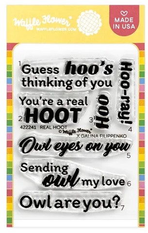 *NEW* - Waffle Flower - Real Hoot Sentiments Stamp Set