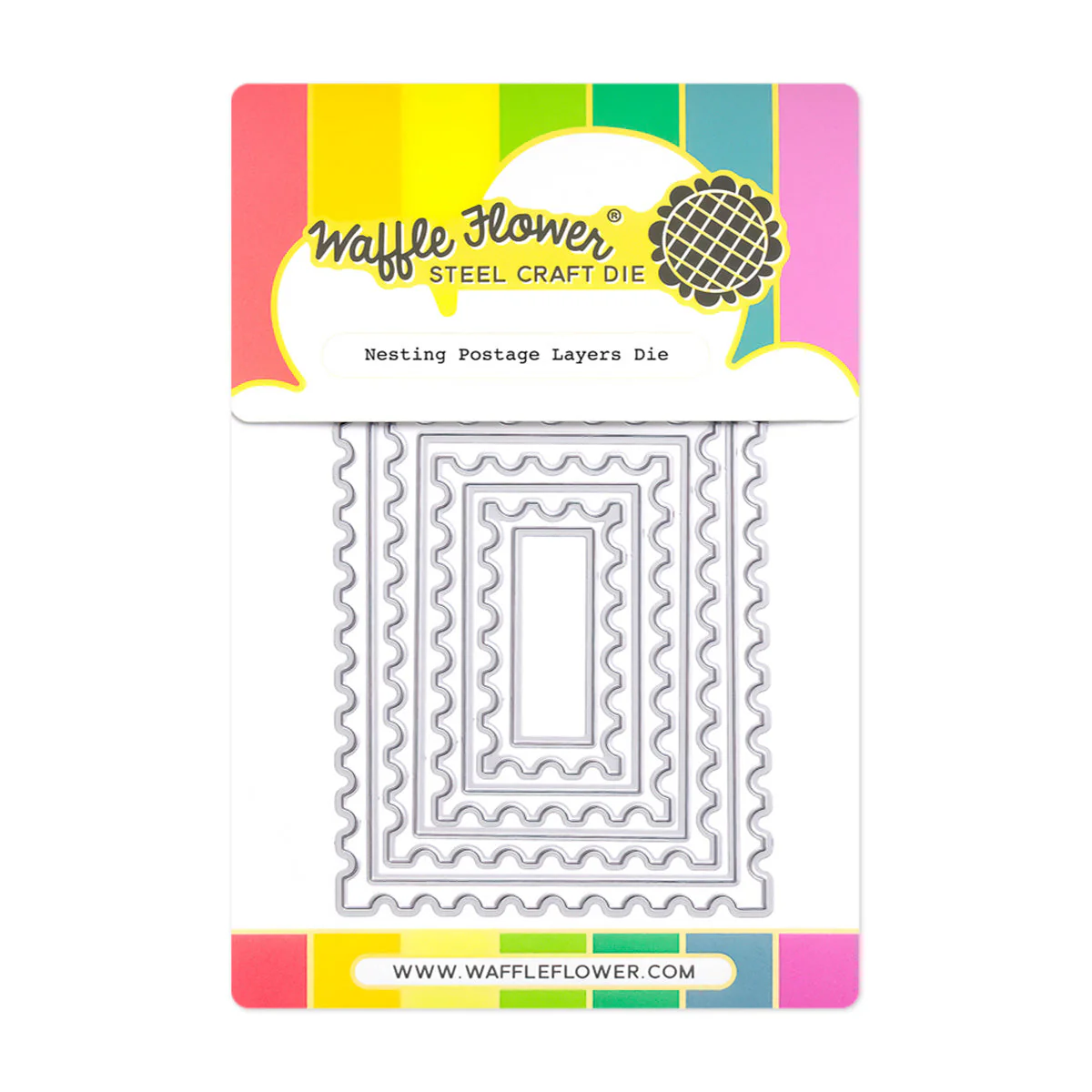 Waffle Flower - Nesting Postage Layers Die