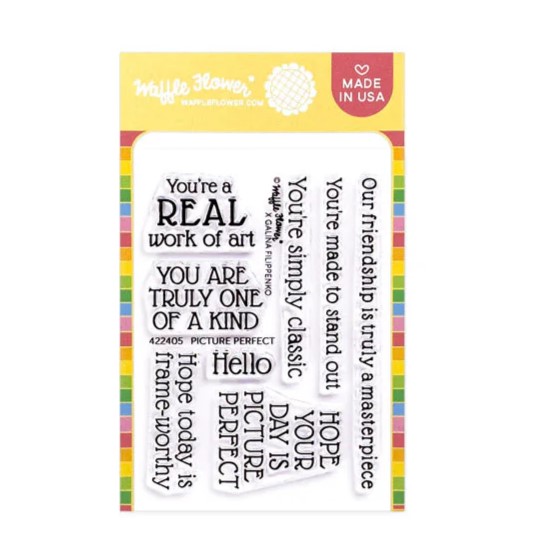 *NEW* - Waffle Flower - Picture Perfect Sentiments Stamp Set
