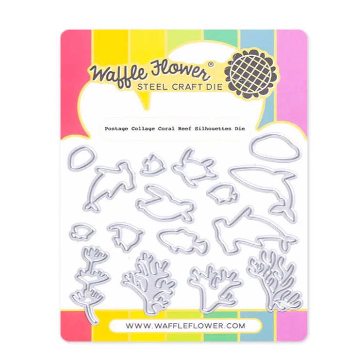 *NEW* - Waffle Flower - Postage Collage Coral Reef Silhouettes Die